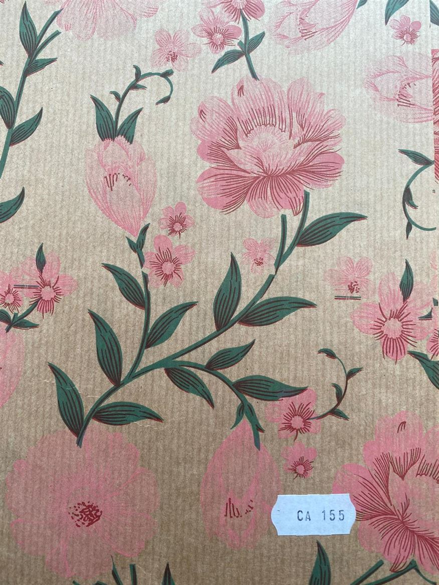Rotolo Bob. Ekocarta Cm.100 X 25m - Fiori Rosa