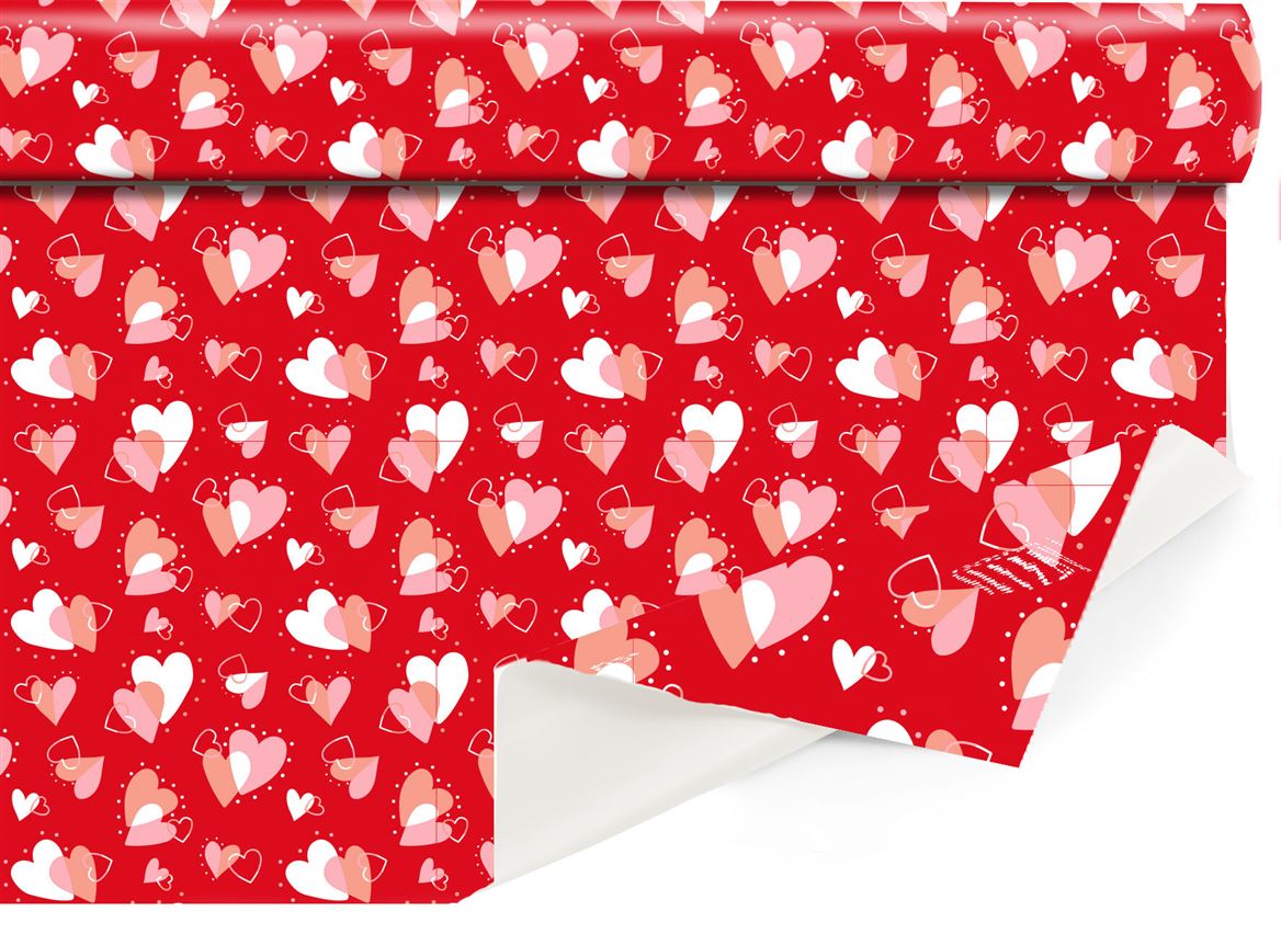 Rotolo Bob. Flamme Rose 0.80 X 40m - Red