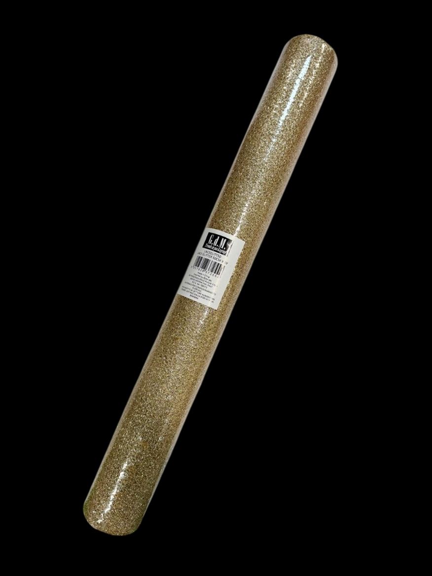 Rotolo Bob. Lace Glitter 50cm X 5y - Gold