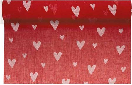 Rotolo Bob. Lino Cuori Mm510x9m - Rosso (07)