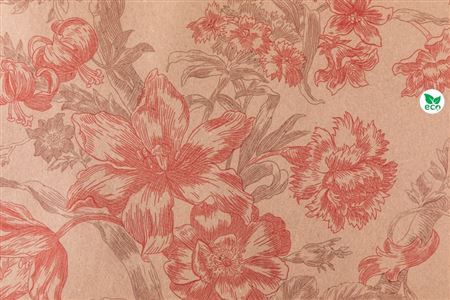 Rotolo Bob. Paper Primavera Rosso Cm80 X 25m