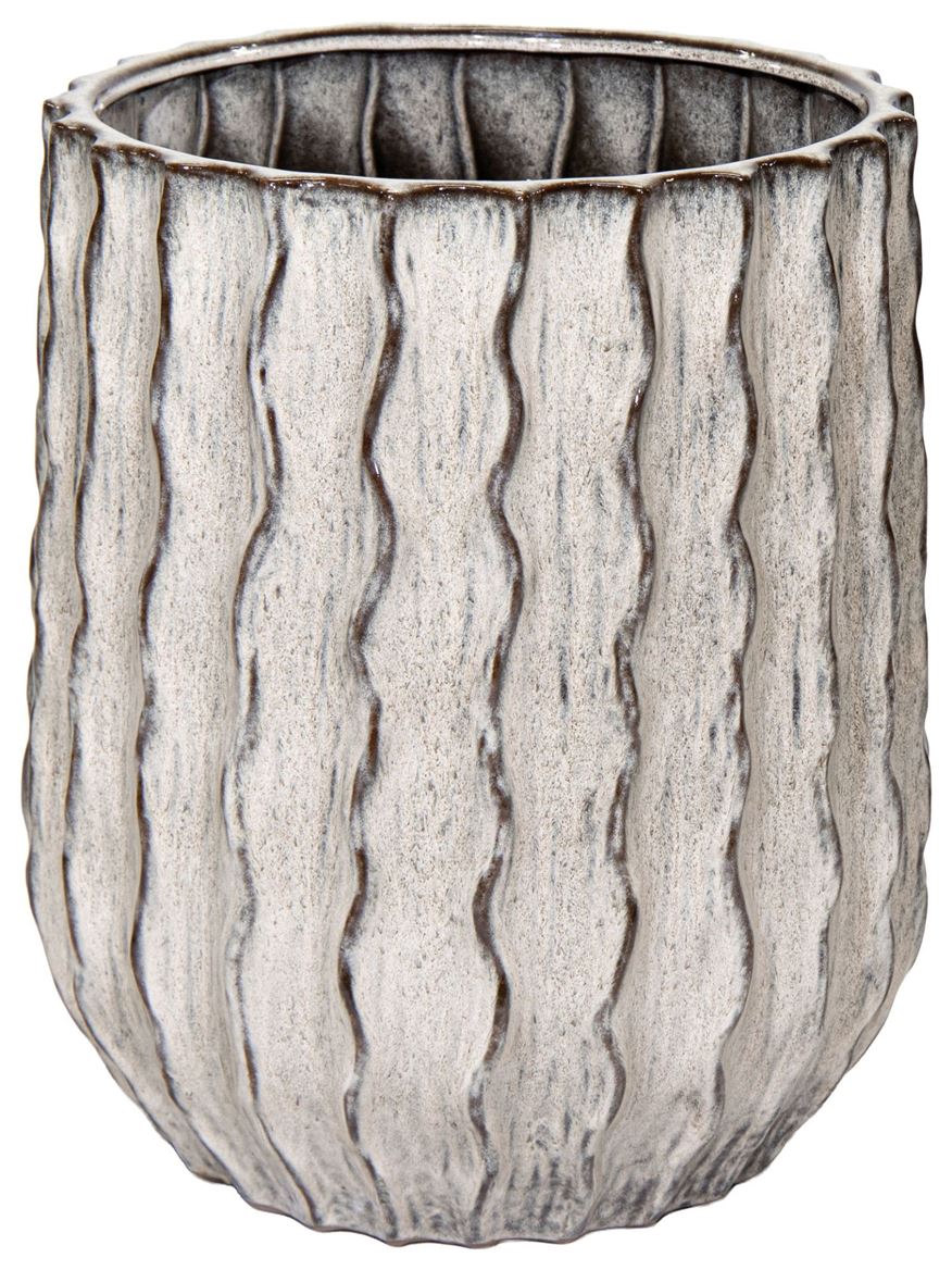 Vasi Ceramica. Boheme Rib Vase D.46 H.54cm - Cream