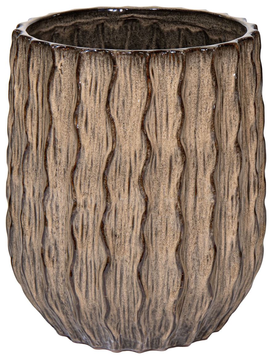 Vasi Ceramica. Boheme Rib Vase D.46 H.54cm - Sand