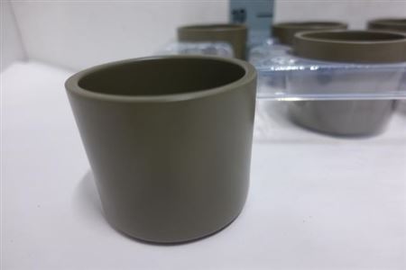 Vasi Ceramica. Brown D.10 H.8cm