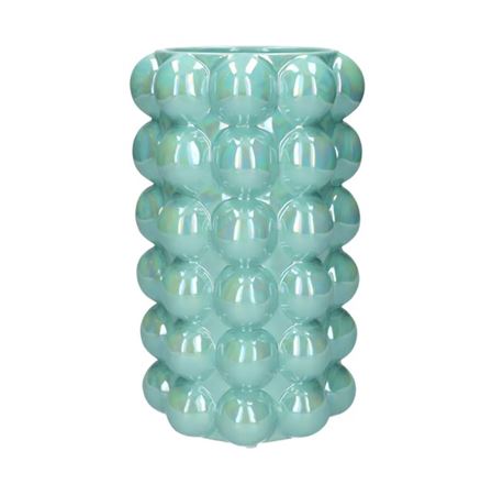 Vasi Ceramica. Bubbly D.15 H.24cm - Ice Blu + Pear