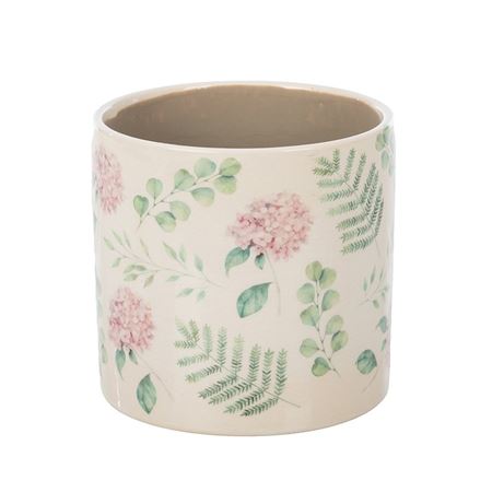Vasi Ceramica. Caspò Crackle Crema Ort. D14h13.5cm
