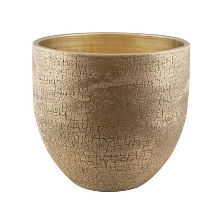 Vasi Ceramica. Caspo Avorio Dorato H36 D39cm