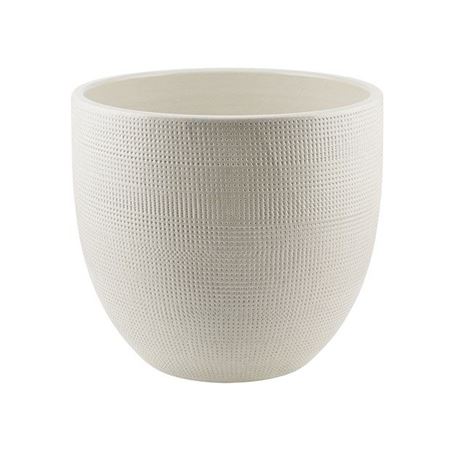 Vasi Ceramica. Caspo Bianco H36 D39cm