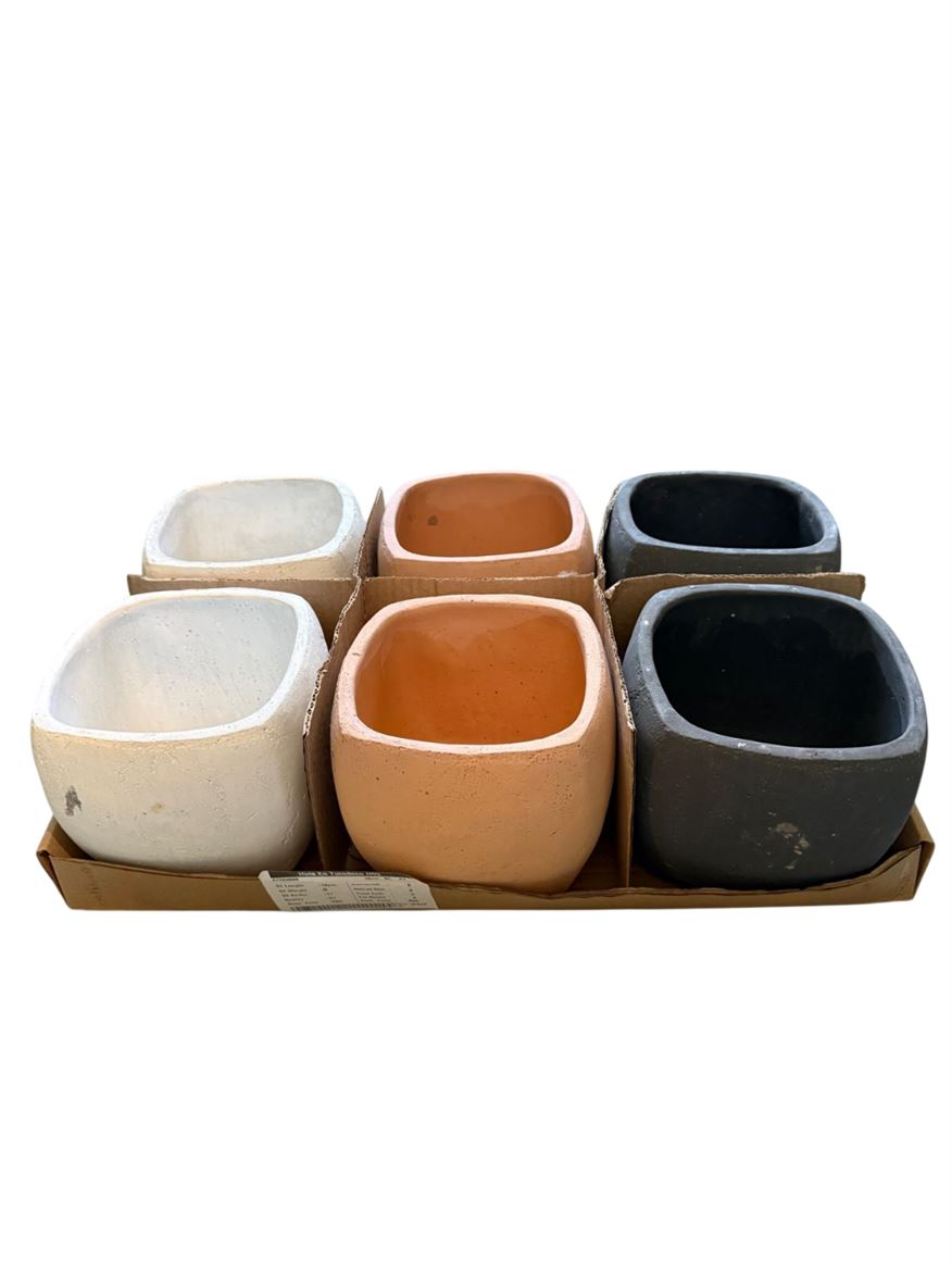 Vasi Ceramica. Cemento Mix Color