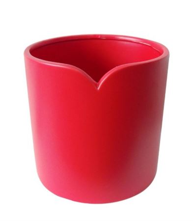 Vasi Ceramica. Cuore Rosso Lucido D.10,5 H.10