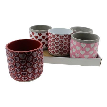 Vasi Ceramica. Cuori Mix