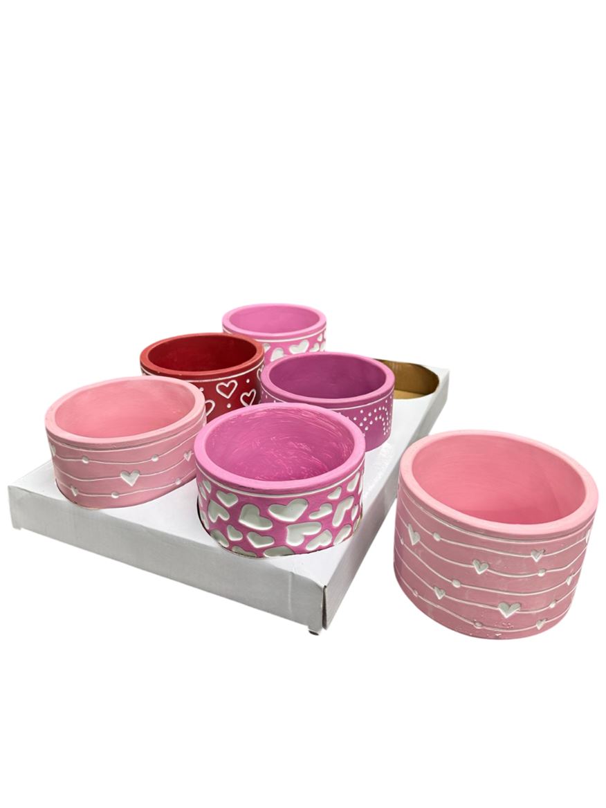 Vasi Ceramica. Cuori Mix Pink