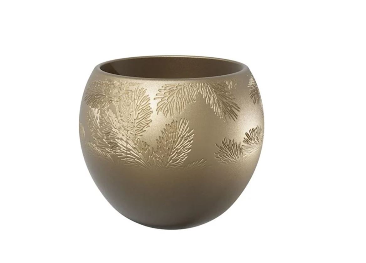 Vasi Ceramica. Lisa140 Gold+pine Patt. D12.5 H13.5