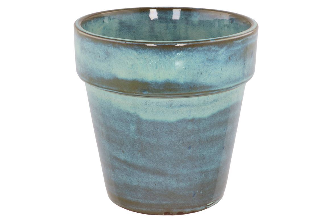 Vasi Ceramica. Moss Green Glaze 25x25cm