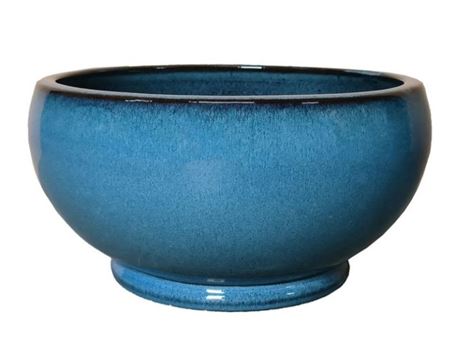 Vasi Ceramica. Noble Bowl Low D19 H9cm - Ant Blue
