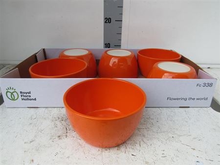 Vasi Ceramica. Orange D.15.5 H.8.5cm