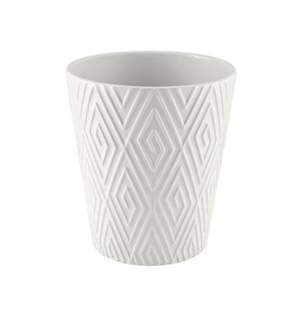 Vasi Ceramica. Orchidea D.13 H.14cm - Bianco
