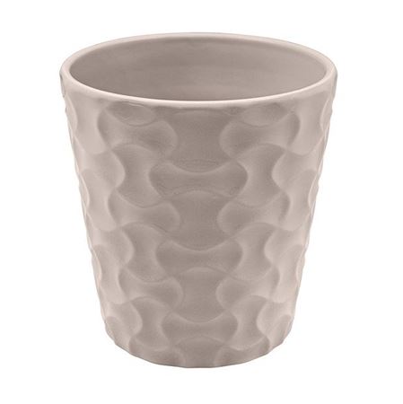 Vasi Ceramica. Orchidea Onde D.13 H.14cm - Tortora