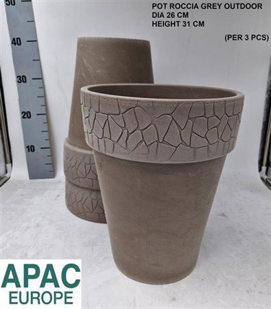 Vasi Ceramica. Roccia Grey D26 H31