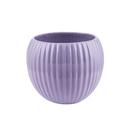 Vasi Ceramica. Sfera Rigata D.16 H.13.5 - Lilla