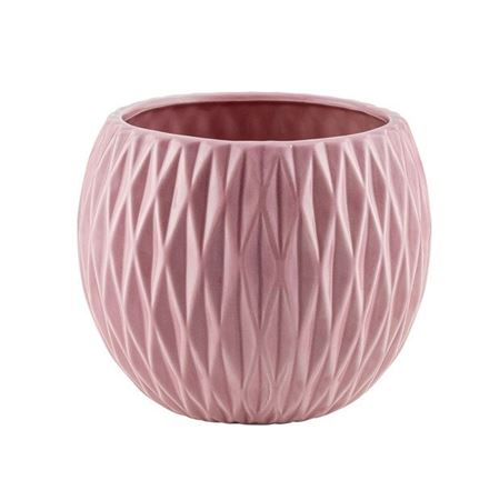 Vasi Ceramica. Sfera Rombi D.16 H.13.5 - Rosa