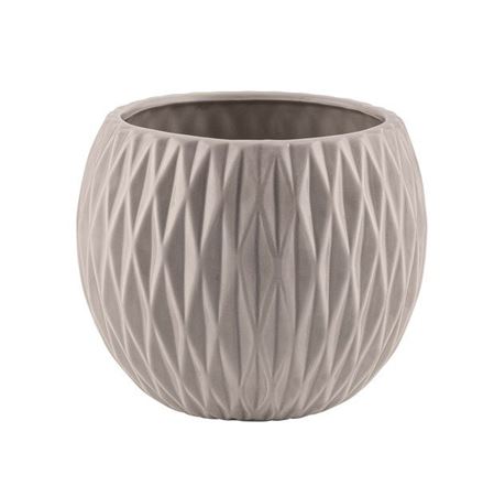 Vasi Ceramica. Sfera Rombi D.16 H.13.5 - Tortora