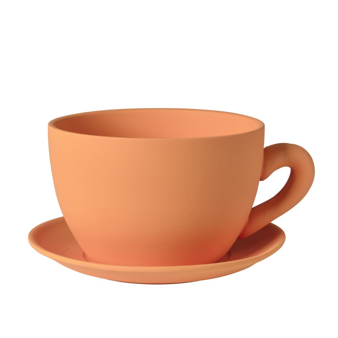 Vasi Ceramica. Tazza + Piattino 23x19x12cm - Orang