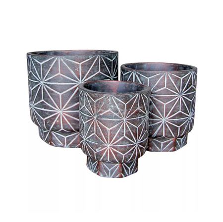 Vasi Ceramica. Thao 3pz - D.39 H.38cm - Grey
