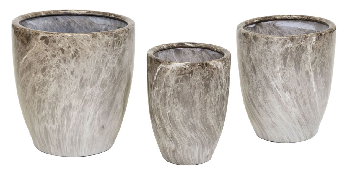 Vasi Ceramica. Tris Emperor Egg Brown D26/39h35/42