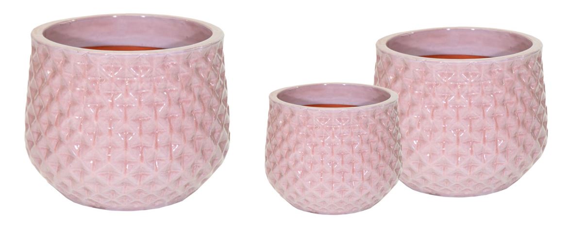 Vasi Ceramica. Tris Portly Wyber D18-25-32cm- Pnk