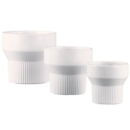 Vasi Ceramica. Tris Torre Bianco D.13h12-d.20h19cm