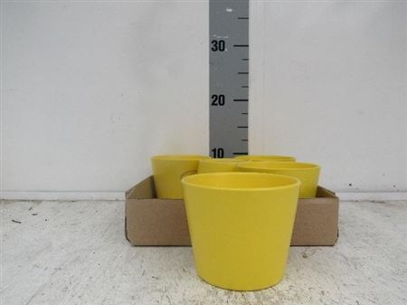 Vasi Ceramica. Yellow D.10 H.8 Cm