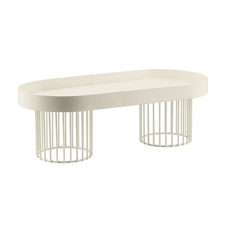 Wedd. Alzata Metallo H9x12x30cm - Avorio