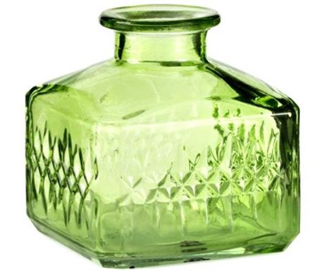 Wedd. Bottiglia Quadrata 9x9h11cm - Verde Mela