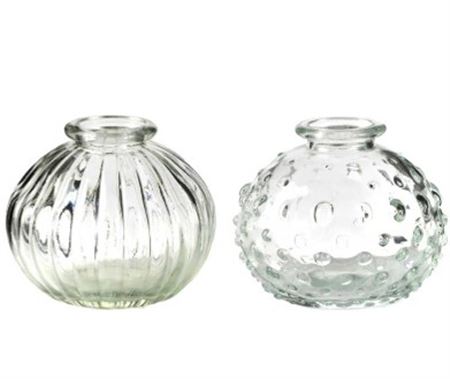 Wedd. Bottiglia Tonda 2mix 8.5h8.2cm Trasparente