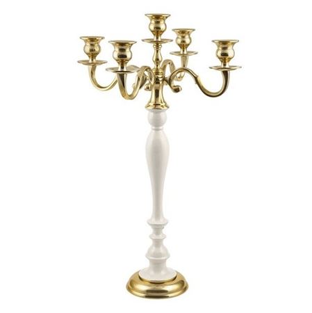 Wedd. Candelabro Alluminio Avorio H.120 D.53cm