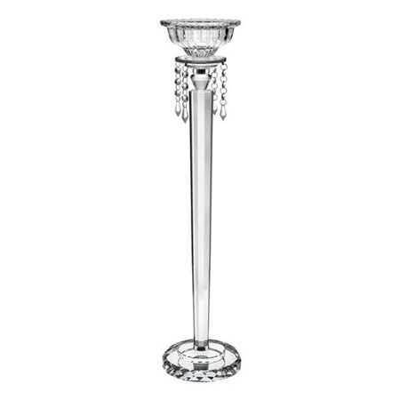 Wedd. Candeliere Vetro Con Cristalli H.69cm