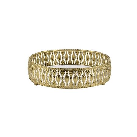 Wedd. Centrotavola Metallo Oro H7 D20cm