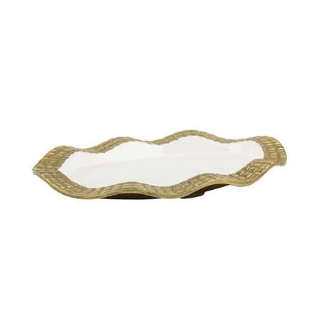 Wedd. Centrotavola Ovale Alluminio H7.5x22.5x33.5