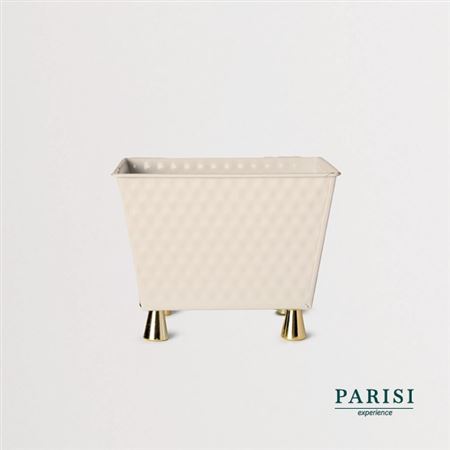 Wedd. Cestino Metallo Provenza 16x12x13cm - Avorio