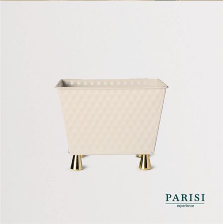 Wedd. Cestino Metallo Provenza 18x13x14cm - Avorio
