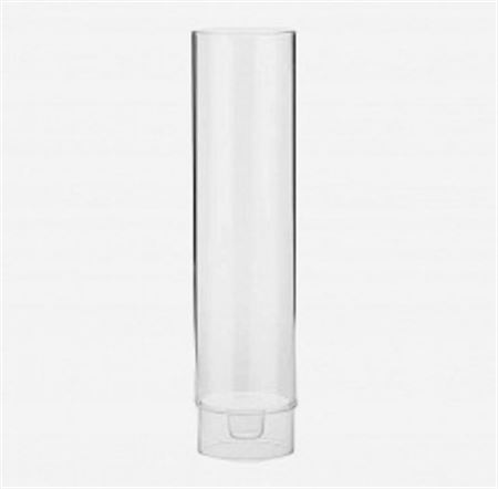 Wedd. Cilindro D.6.5 H.25cm Doppio Foro Base Vetro