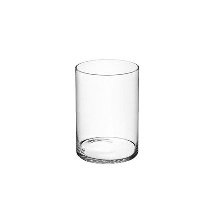 Wedd. Cilindro Vetro Taglio A Freddo H.40 D.19cm