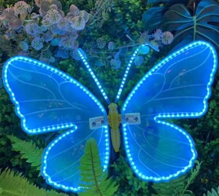 Wedd. Farfalla Led Dinamica 40cm - Luce Celeste