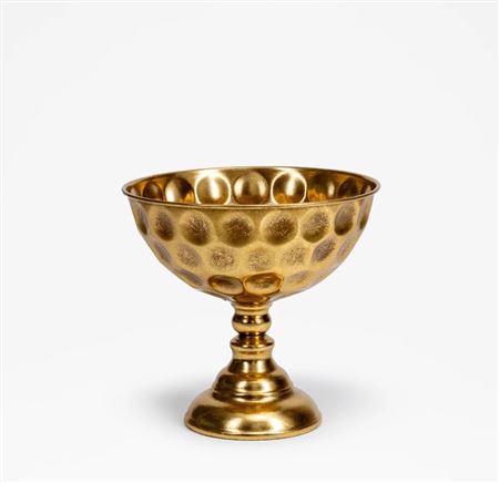Wedd. Vaso Retrò Martellato Oro 21x21x18cm