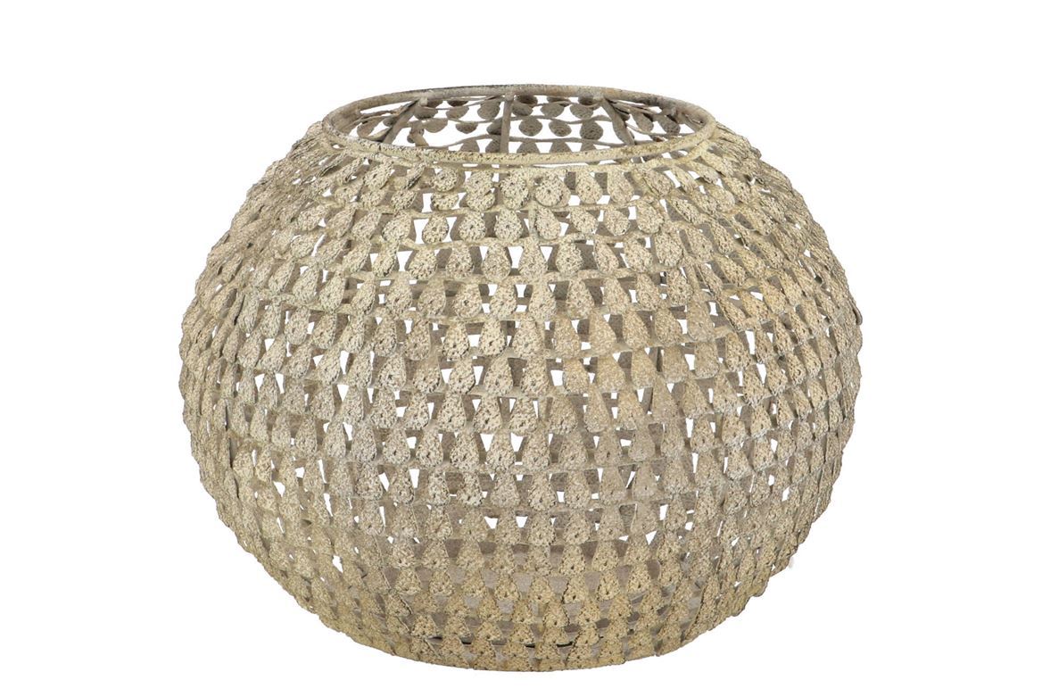 Wedd. Vaso Traforato Casablanca Iron 20x20x16cm