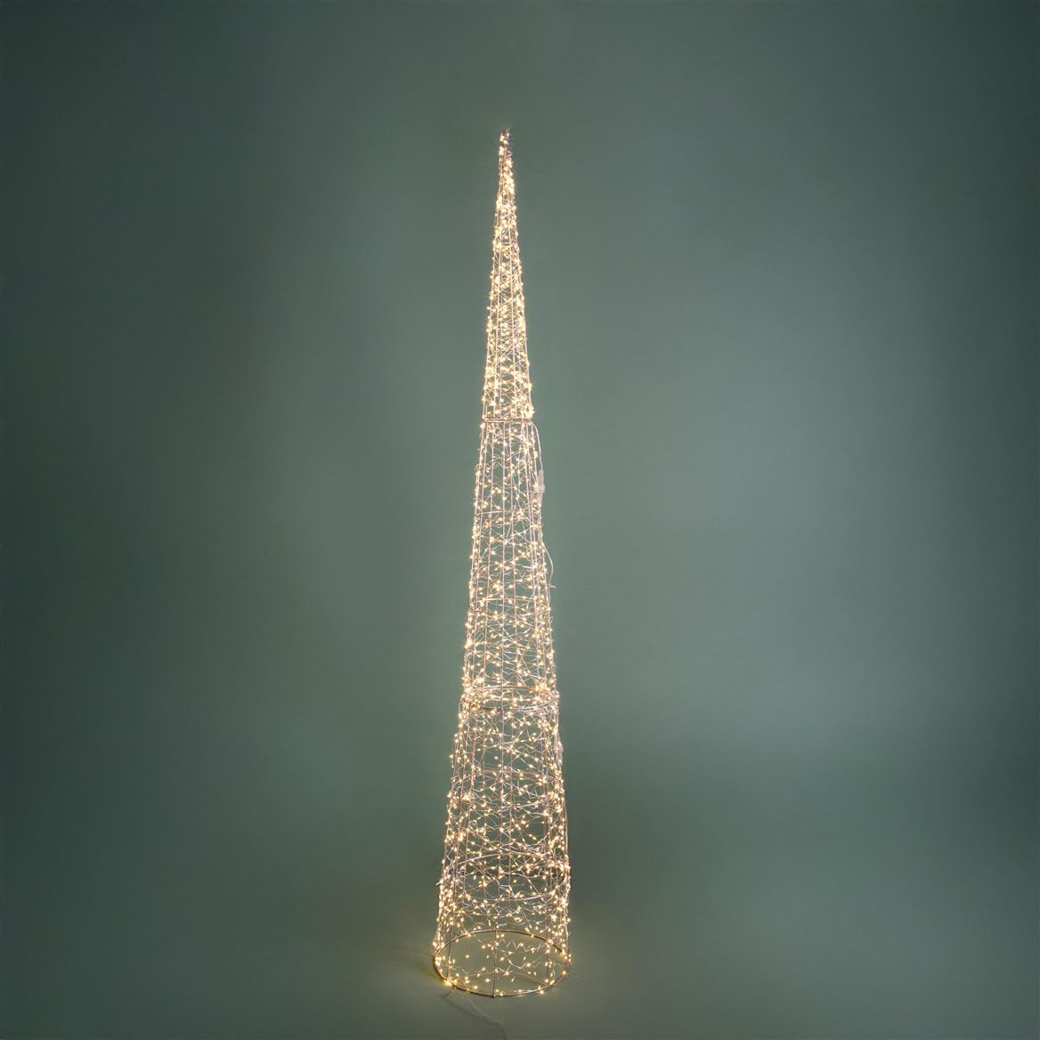 Xmas. Albero Cono H.180cm 1300 Led - Bianco Caldo