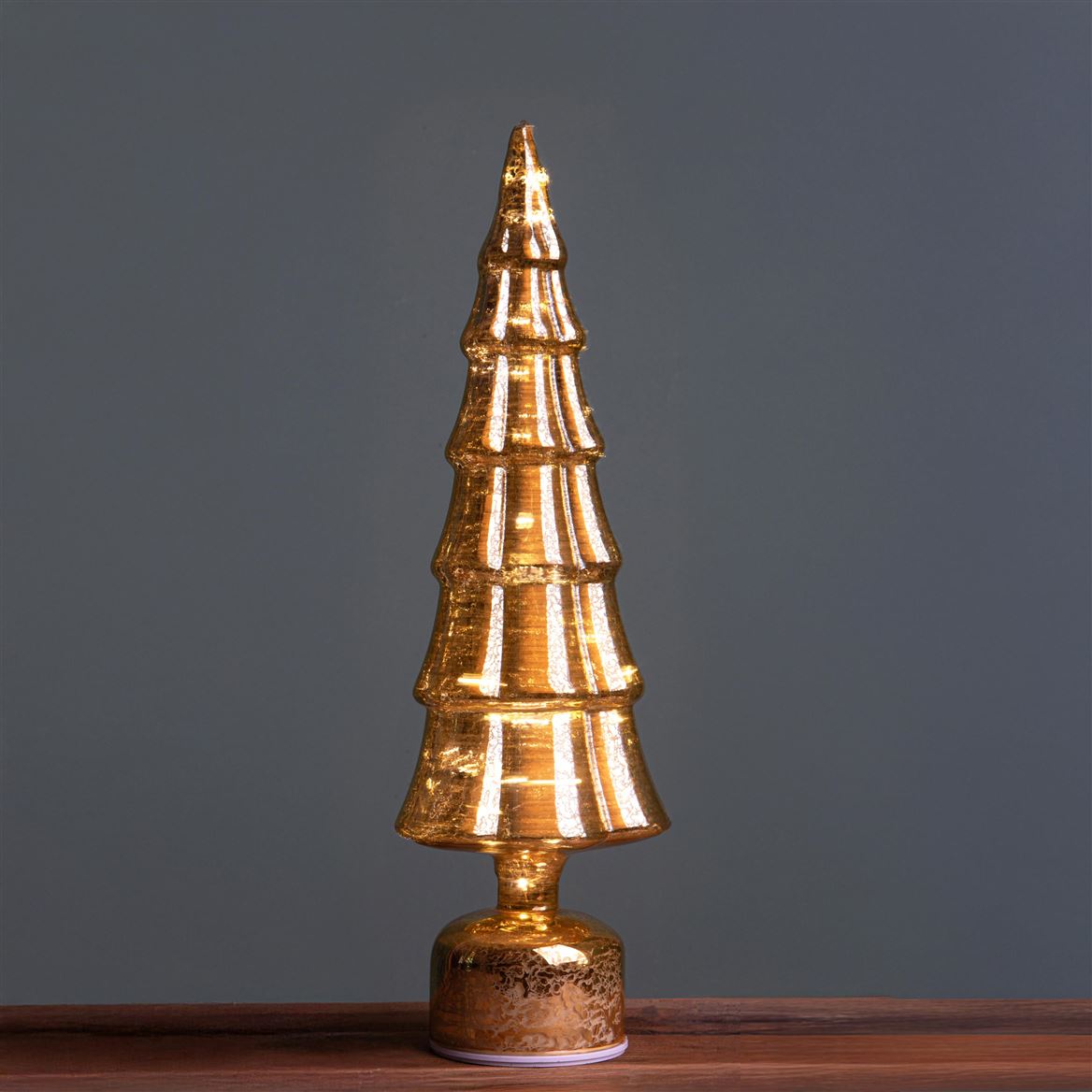 Xmas. Albero Cono Vetro Led 13xh44cm - Silver