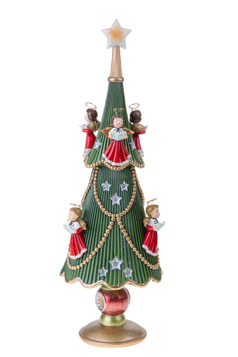 Xmas. Albero Led Con Angeli 30xh60cm - Multicolor
