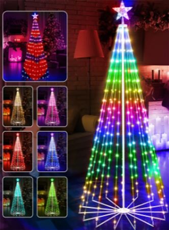 Xmas. Albero Natale 3,60 Mt 1070 Led- Digital Rgb